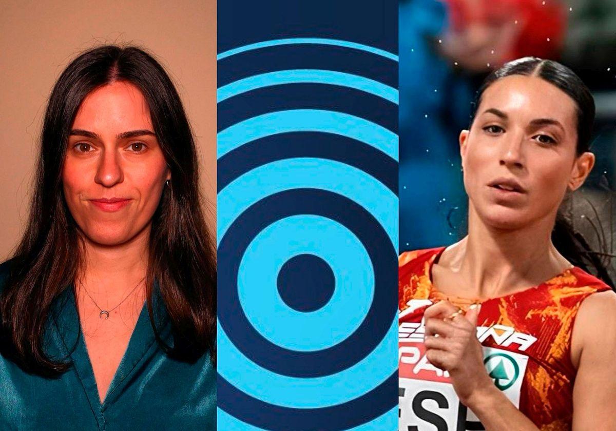 La periodista Carolina Méndez (izda.) y la atleta burgalesa Eva Santidrián.