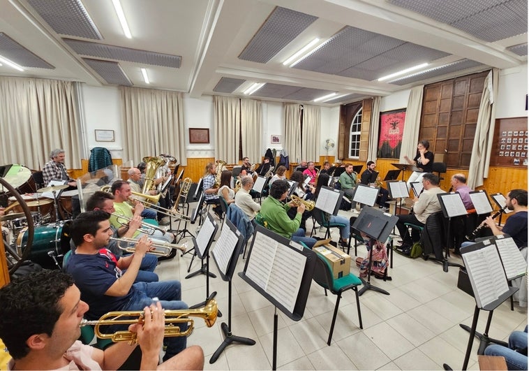 La Banda de Música en su último ensayo previo al concierto