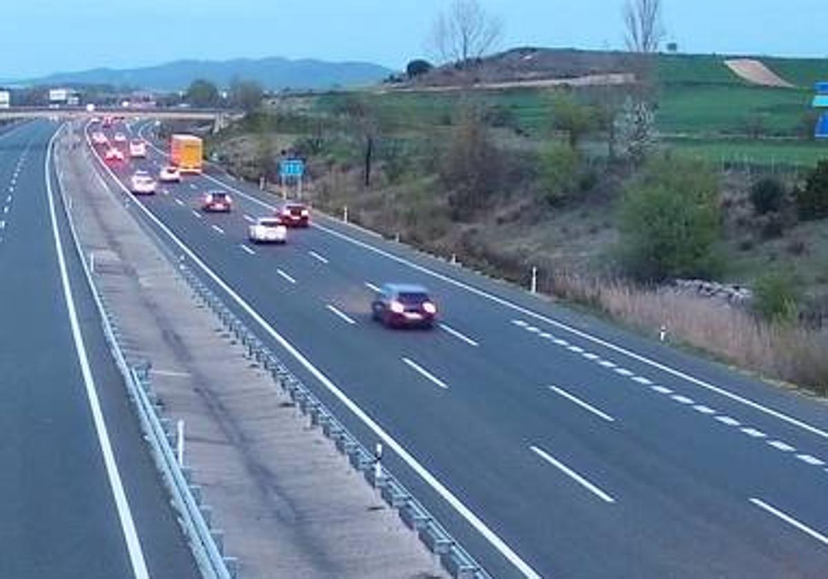 La circulación del tráfico estuvo congestionada durante buena parte de la tarde del domingo