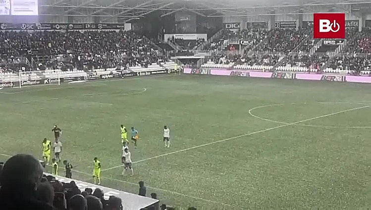 Una granizada para el partido en El Plantío