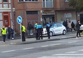 Accidente en la calle Madrid de Burgos