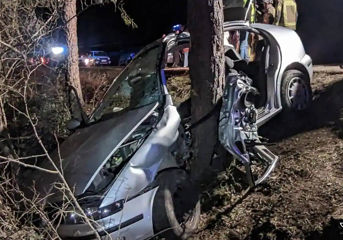 El accidente entre dos camiones en la A-1, en imágenes