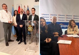 Imagen de archivo de parte del equipo de Gobierno de Aranda y de algunos miembros del PP.