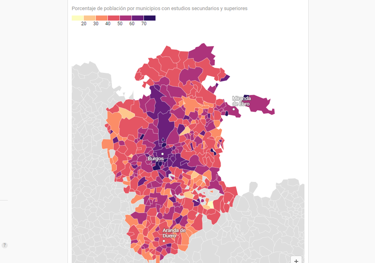 Burgos y su alfoz concentran el grueso de titulados universitarios de la provincia