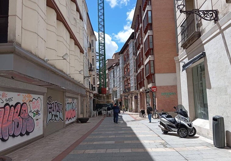 Calle Almirante Bonifaz, en el centro de Burgos.