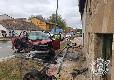 Herido un varón tras chocar contra una farola en Burgos