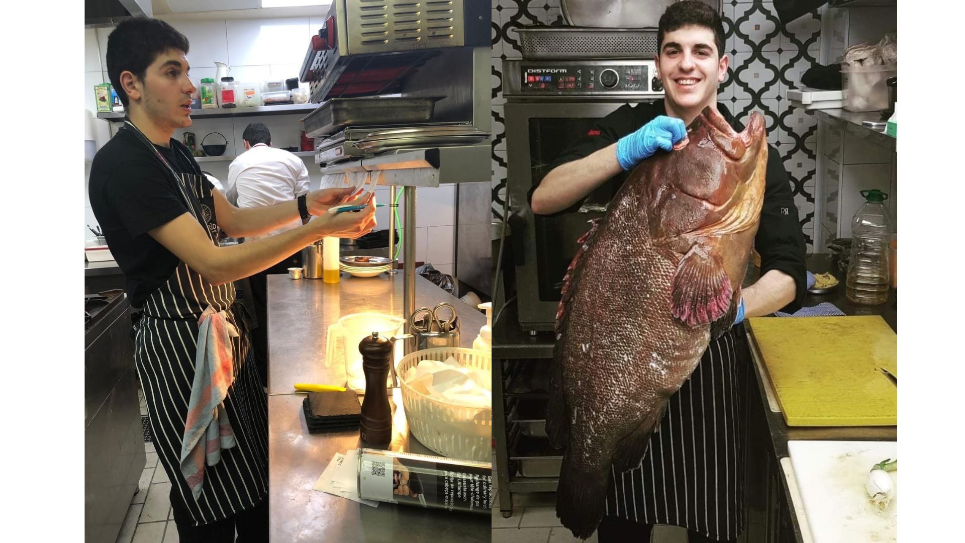 Jorge Luquero en el restaurante Akelarre, en sus inicios como cocinero