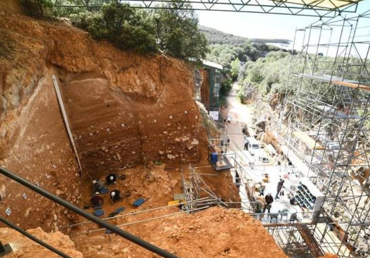 Vista de la Gran Dolina, en Atapuerca.