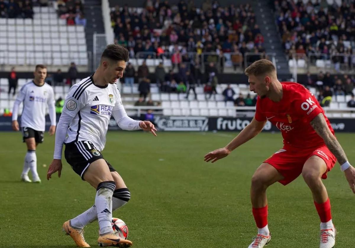 Enfrentamiento del Burgos CF y el RCD Mallorca en la Copa del Rey.