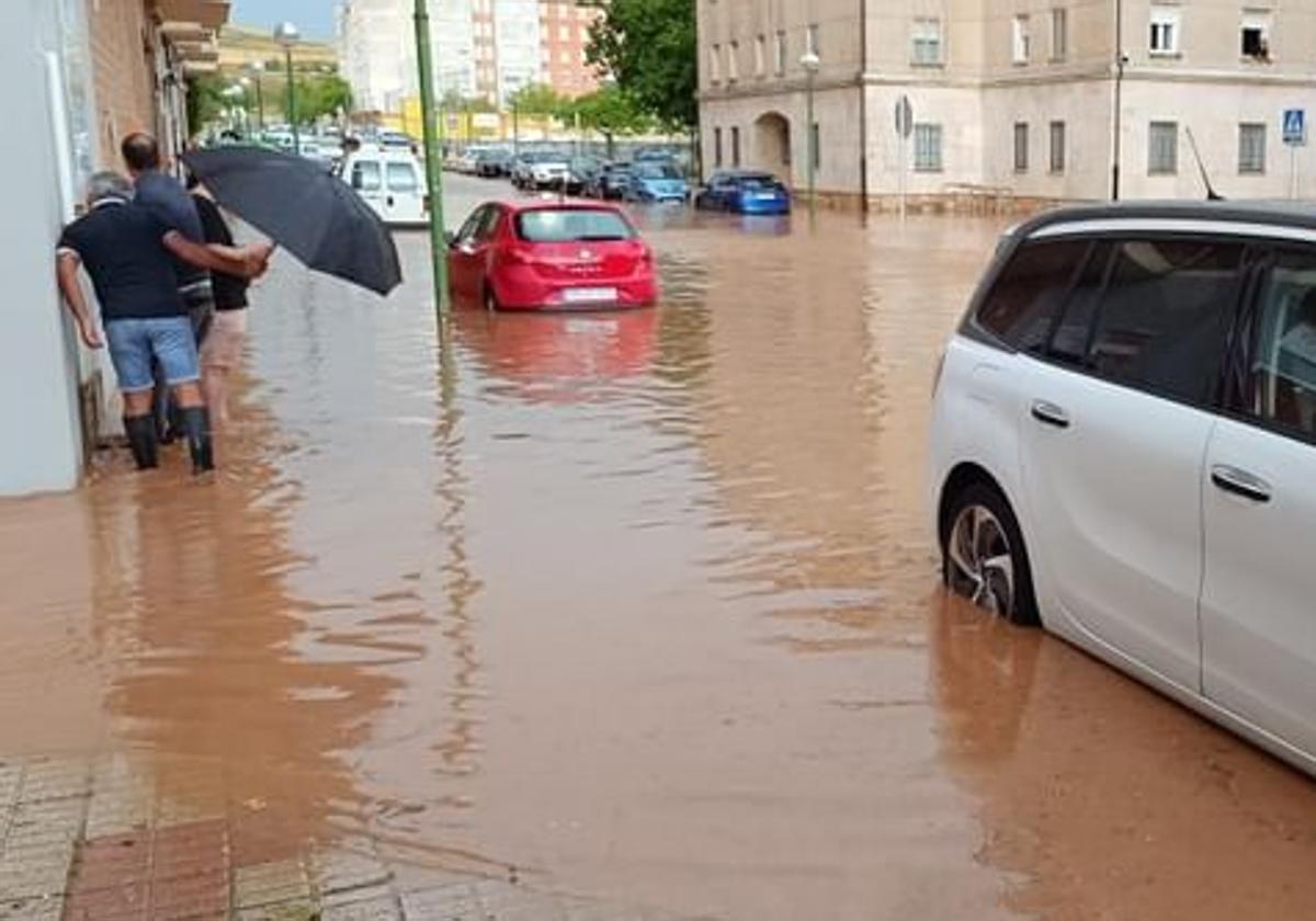 Inundaciones en el barrio de Fuentecillas de Burgos.