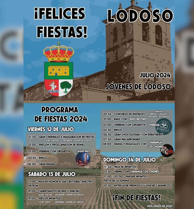 Cartel de fiestas de Lodoso 2024.