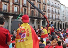 Ambiente previo a la final de la Eurocopa en Burgos