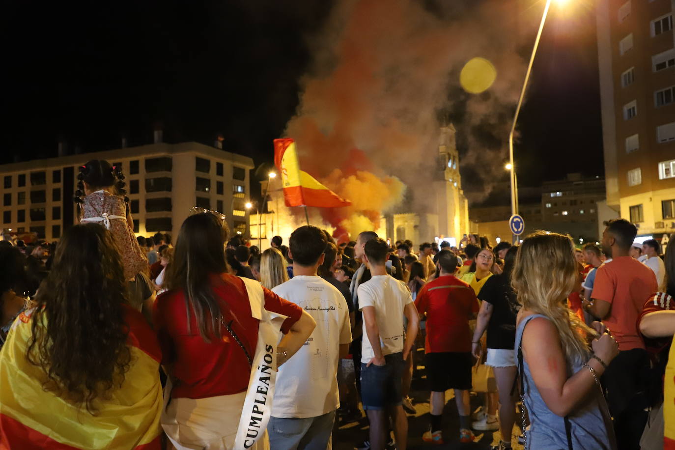 La celebración burgalesa de la victoria de España en la Eurocopa, en imágenes