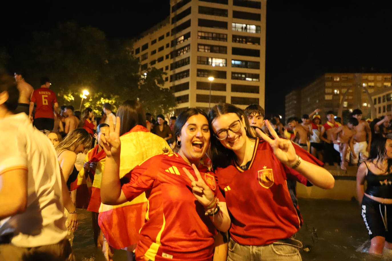 La celebración burgalesa de la victoria de España en la Eurocopa, en imágenes