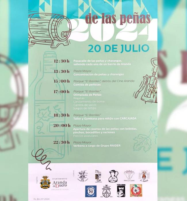 Cartel del Día de Peñas de Aranda de Duero 2024.