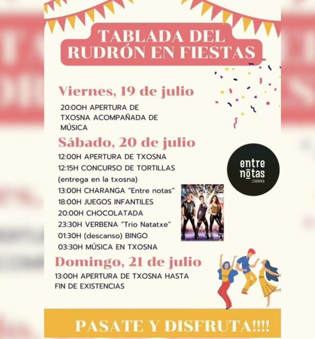 Cartel de fiestas de Tablada del Rudrón.