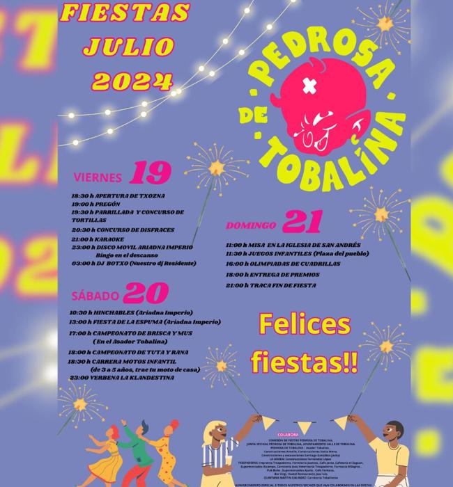 Cartel de fiestas de Pedrosa de Tobalina 2024.