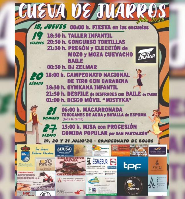 Cartel de fiestas de Juarros 2024.