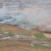 Extinguido el fuego accidental de Rublacedo tras calcinar más de 16 hectáreas agrícolas