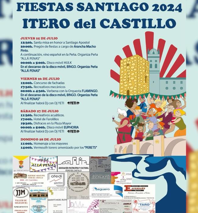 Cartel de fiestas de Itero del Castillo 2024.