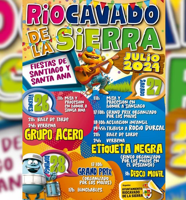 Cartel de fiestas de Riocavado de la Sierra 2024.