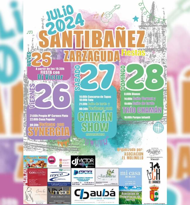 Cartel de fiestas de Santibáñez Zarzaguda 2024.