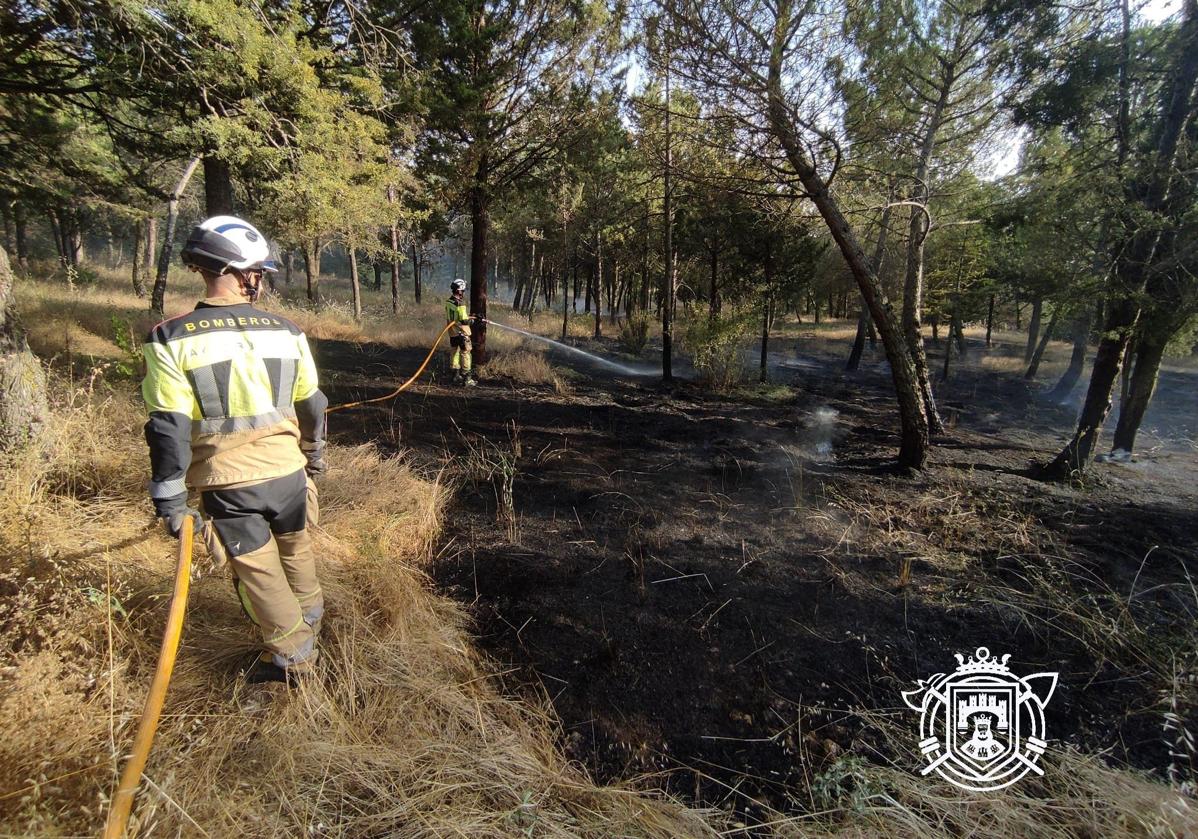 La rápida actuación de los Bomberos permitió controlar las llamas antes de que se propagaran.