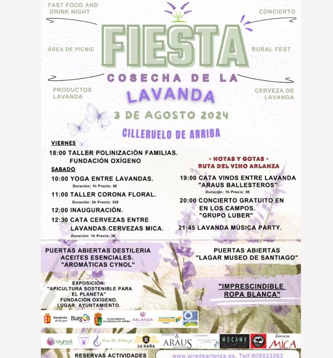 Cartel de la Fiesta de la Cosecha de la Lavanda 2024.