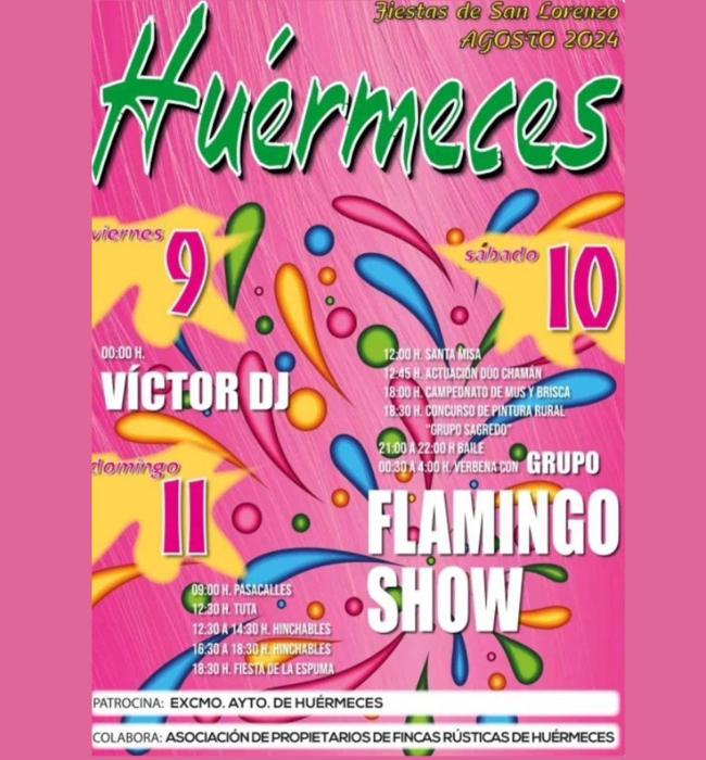 Cartel de fiestas de Huérmeces 2024.