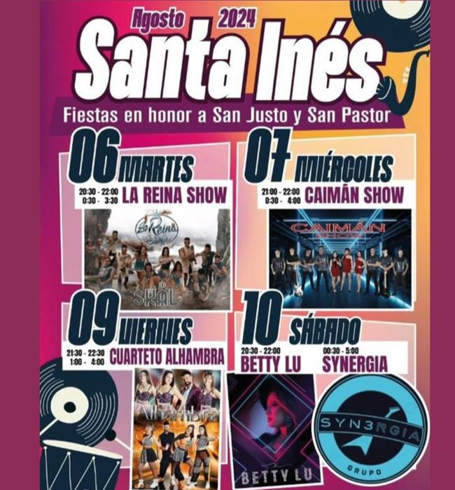 Cartel de fiestas de Santa Inés 2024.