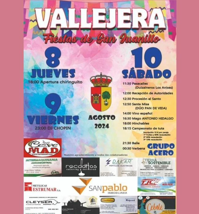 Cartel de fiestas de Vallejera 2024.