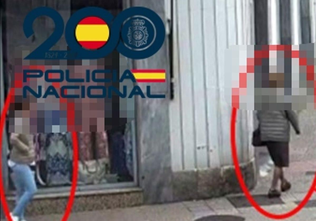 Imagen de uno de los supuestos robos recogida por una cámara de vigilancia.