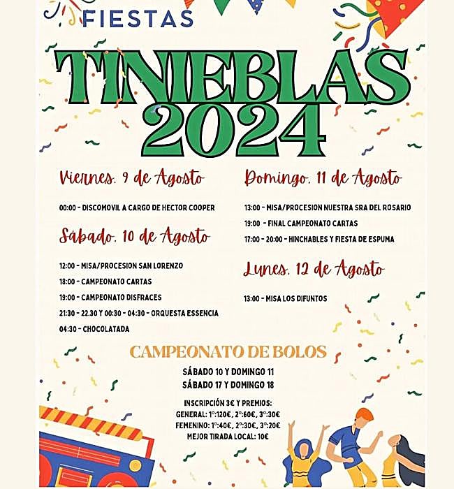 Cartel de fiestas de Tinieblas de la Sierra 2024.