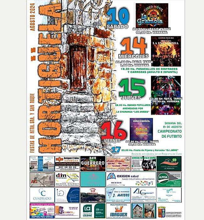 Cartel de fiestas de Hortigüela 2024.