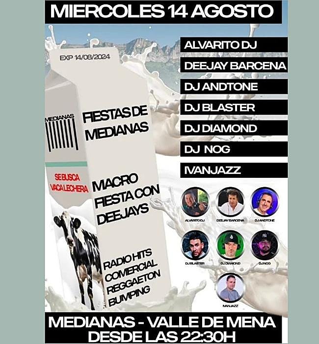 Cartel de fiestas de Medianas 2024.