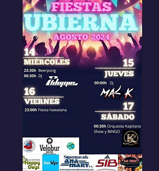 Cartel de fiestas de Ubierna 2024.