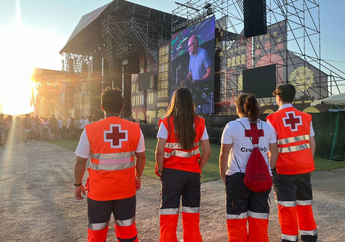 Voluntarios de Cruz Roja en el festival Sonorama.