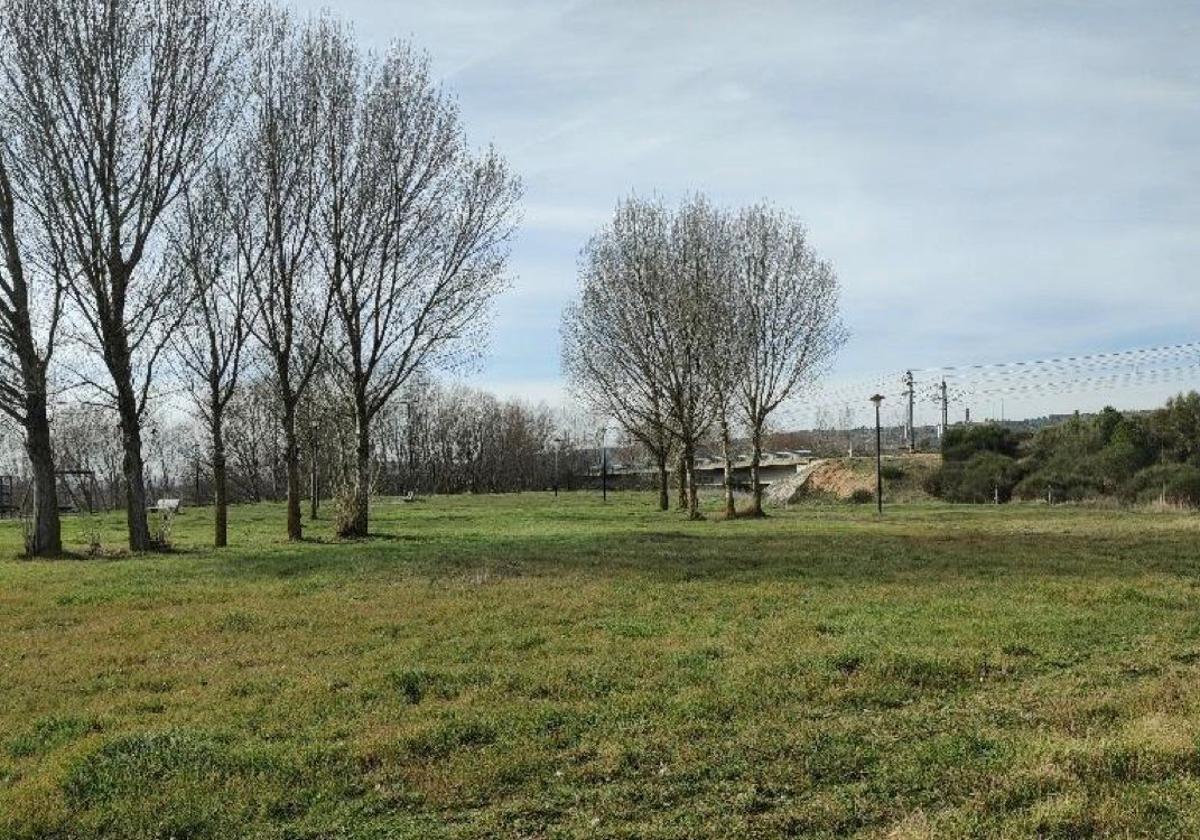 Zona en la que irá la pista polideportiva.