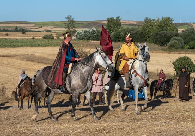 Fernando I y García III en la Batalla de Atapuerca.