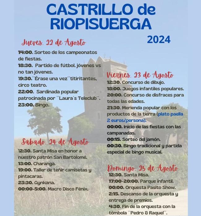 Cartel de fiestas de Castrillo de Riopisuerga 2024.