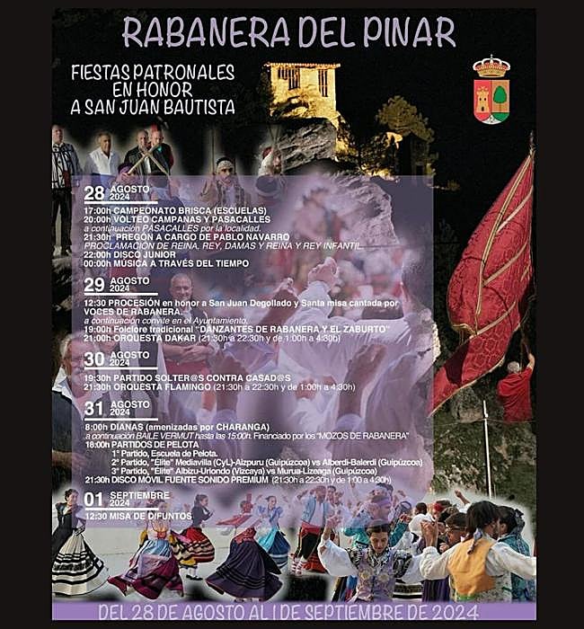 Cartel de fiestas de Rabanera del Pinar 2024.