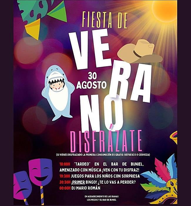 Cartel de la Fiesta de Verano de Buniel 2024.