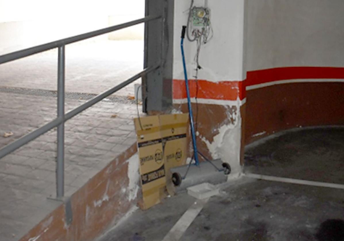 Imagen de uno de los garajes robados.