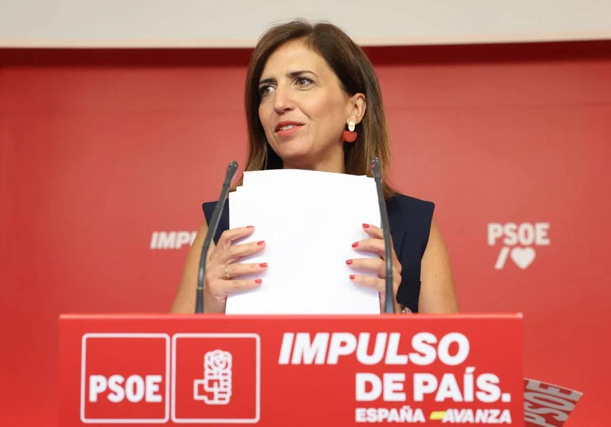 Esther Peña en una reciente rueda de prensa.