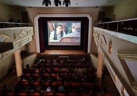 Una de las proyecciones en el Teatro Municipal de Huerta del Rey.