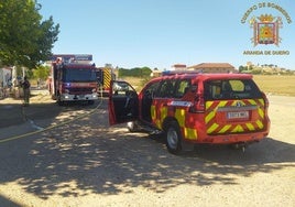 Los Bomberos de Aranda se hicieron cargo de la extinción