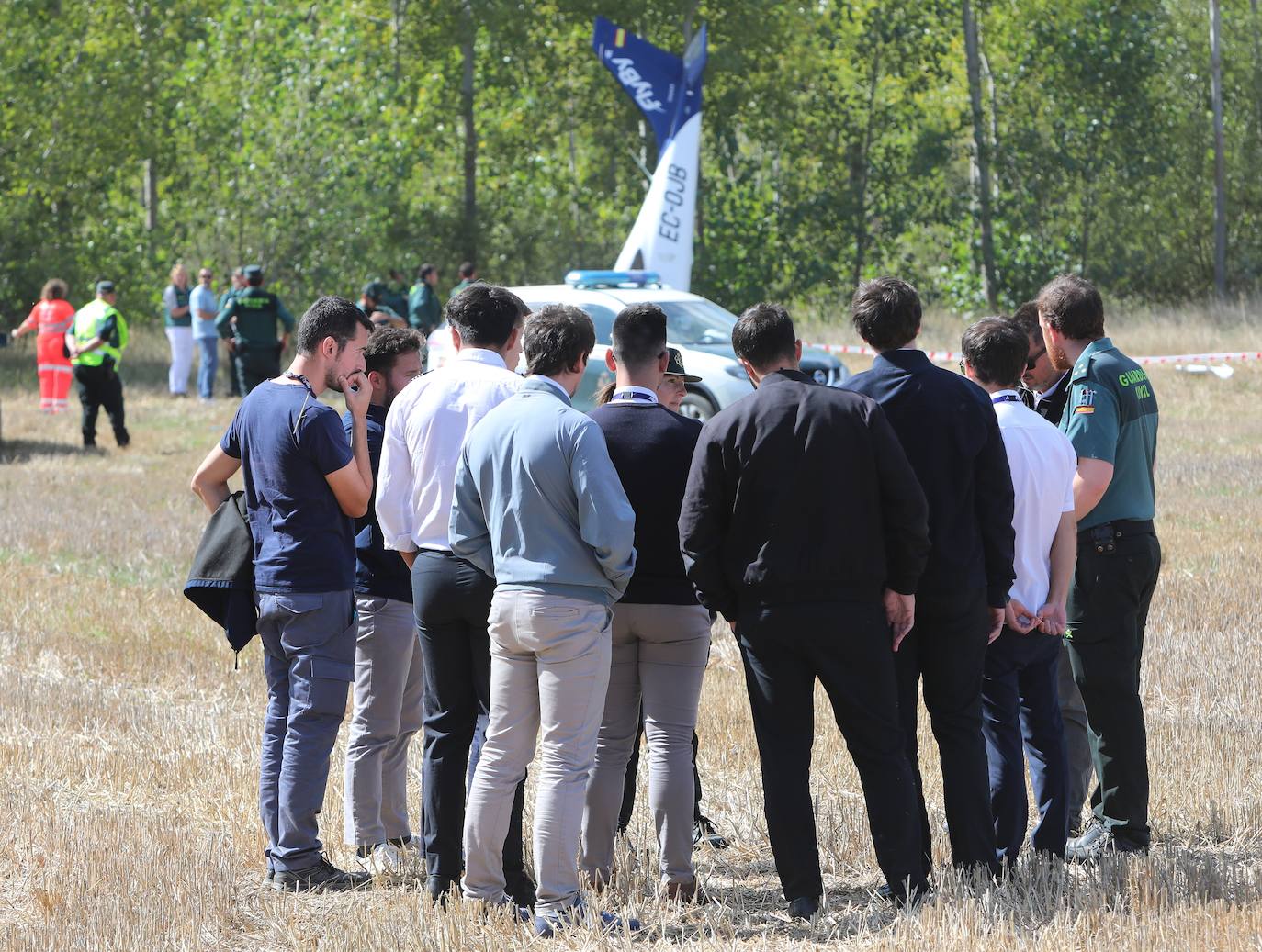 Imágenes del accidente mortal de una avioneta tras despegar en Burgos