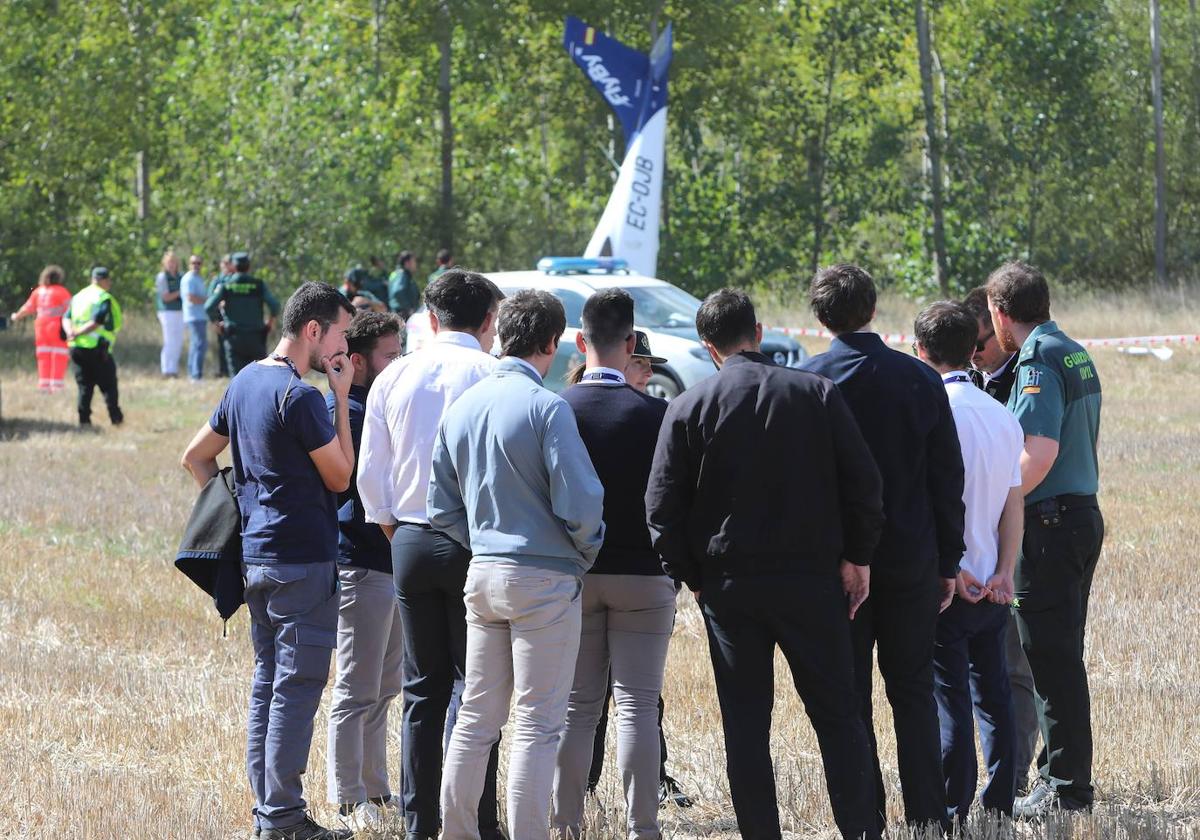 Lugar del accidente mortal de avioneta.