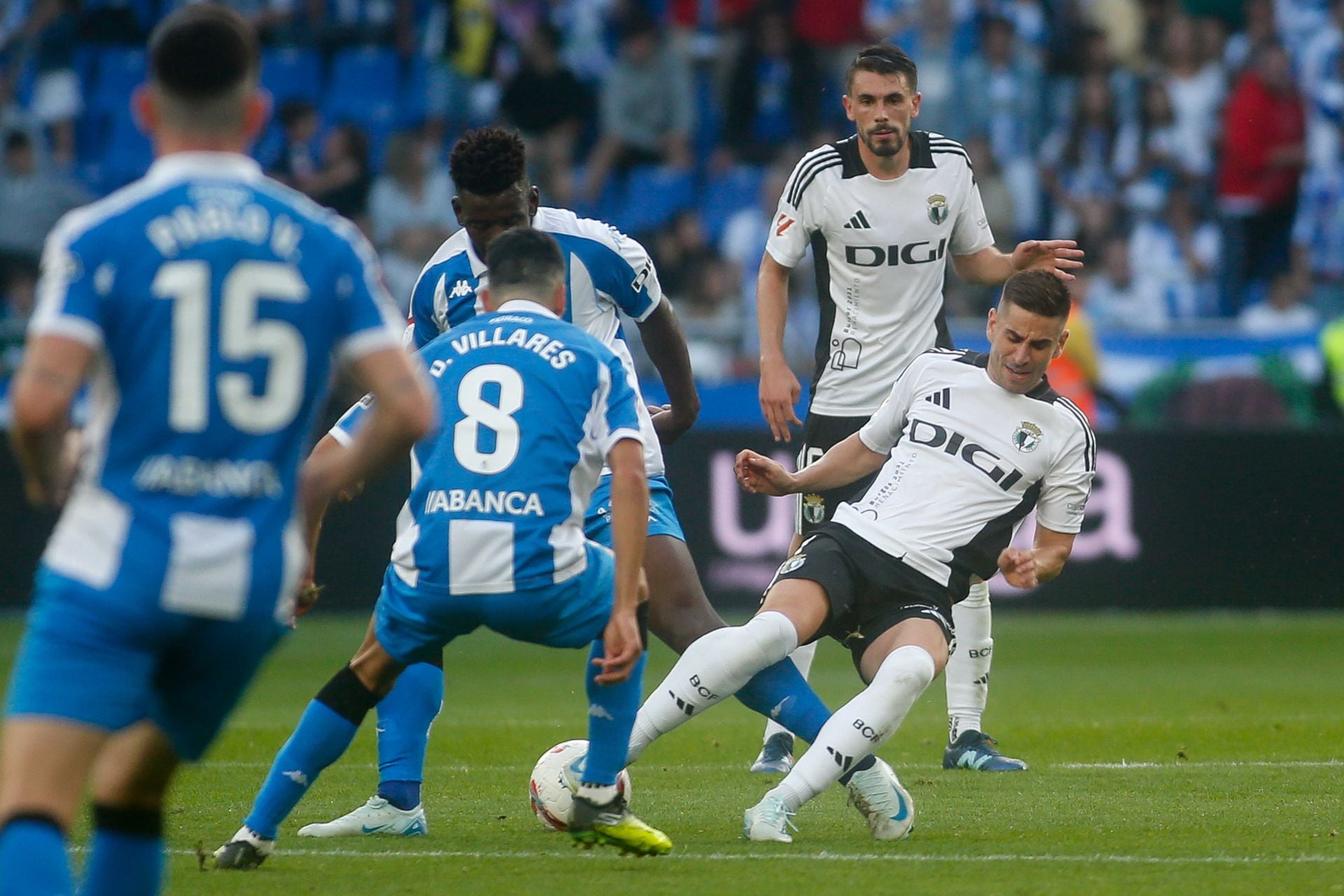 Así ha sido el partido en Riazor entre el Deportivo y el Burgos