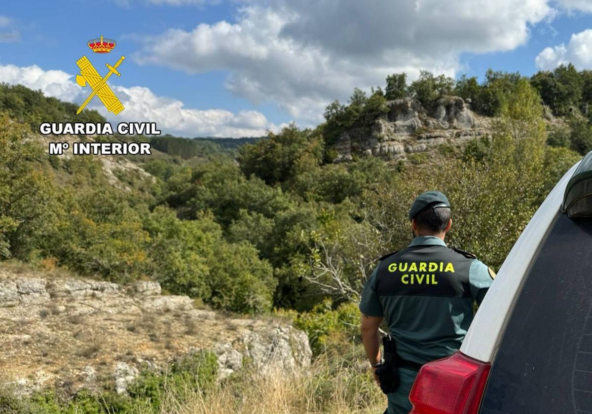 Dispoisitivo de búsqueda del peregrino desaparecido en Burgos.